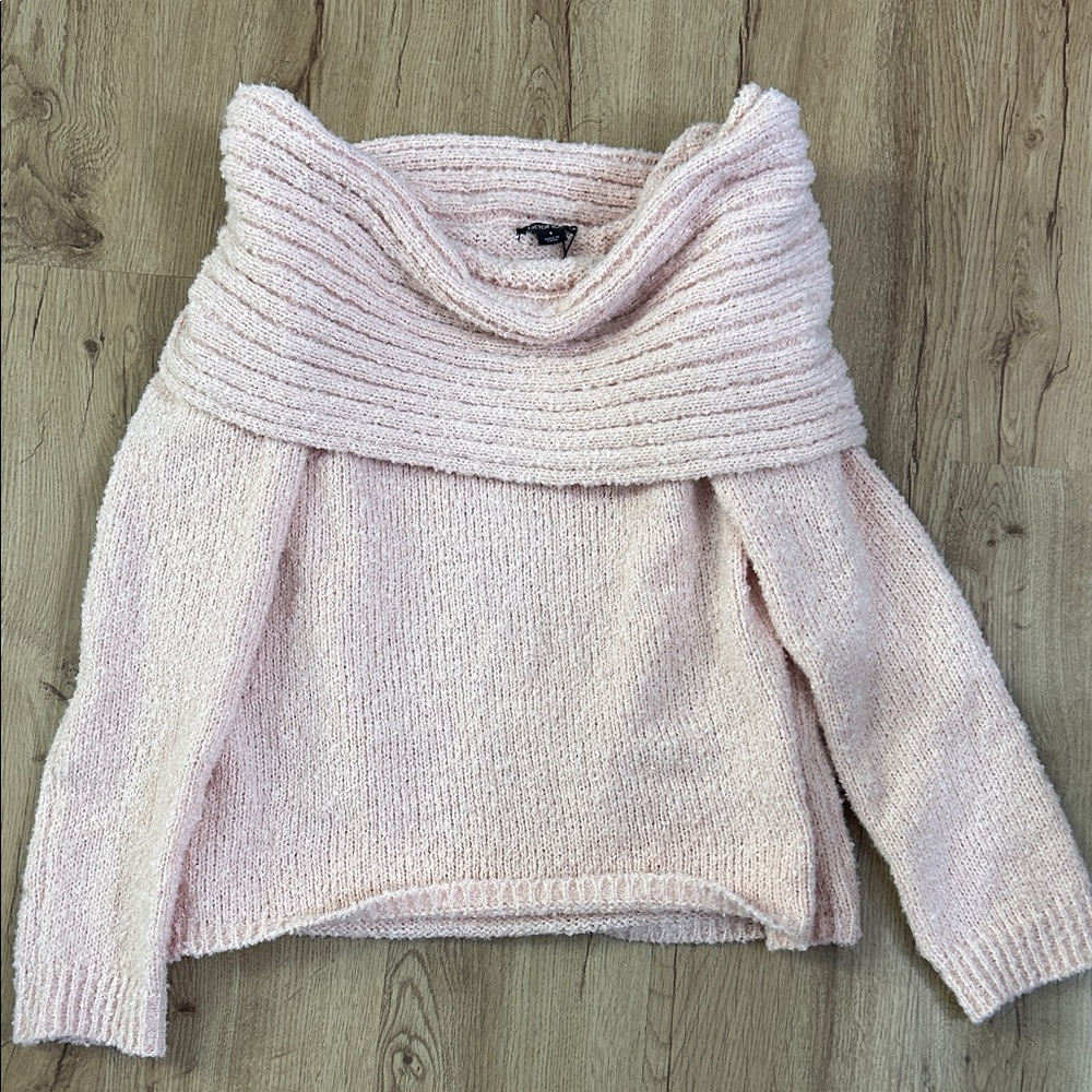 Boohoo Soft Pink Cowl Neck Sweater